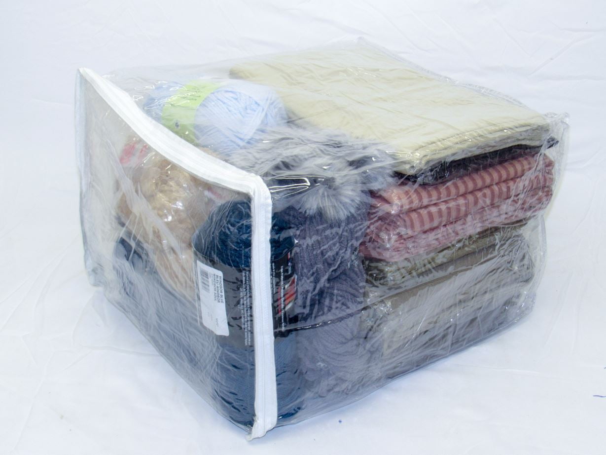 Oreh Homewares Heavy Duty Vinyl Zippered Storage Bags, Clear, 5-Pack