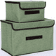 thumbnail image 2 of Caja de almacenamiento plegable - Juego de tamaño verde claro Xemadio 2035330-1, 2 of 9
