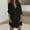 Black, variant on KIHOUT Plus Size Dresses For Women Women's Shirt Dress Short Mini Dress 3/4 Sleeve Solid Color Patchwork Shirt