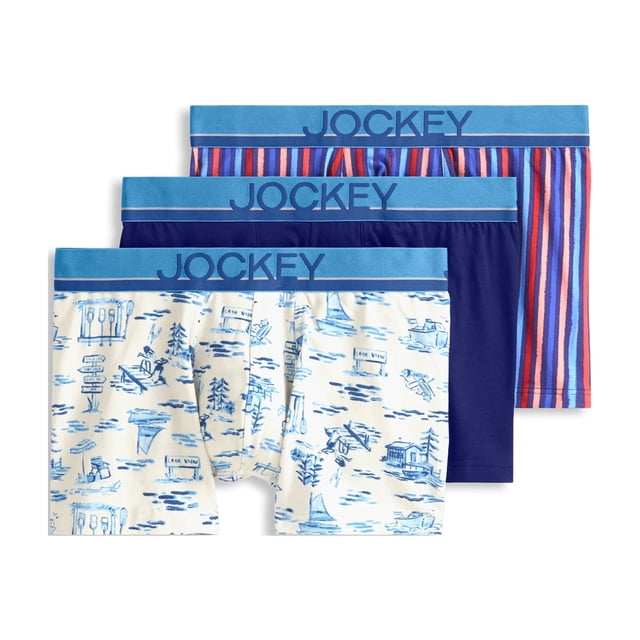 Jockey Men's True Style 4" Trunk - 3 Pack