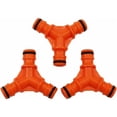 thumbnail image 1 of Juego de 3 conectores rápidos de manguera, desvío en Y de 3 vías para riego en naranja para conectar tres mangueras y dispersar el flujo de agua como accesorios de jardinería, 1 of 5