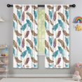 thumbnail image 5 of Blackout Kids Curtains,White Boho Tribal Feathers Pattern Childrens Insulated Curtains Set Of 2,Bedroom Essentials,Toddler Room Decor 42x63in(106x160cm), 5 of 5