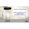thumbnail image 4 of Double Wall Plastic Tumblers with Slid-lock Lid, 14 oz, 6 pack, Plastic Travel Coffee Cups , Black, 4 of 5