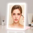 thumbnail image 4 of HELIAHOO LED Folding Travel Makeup Mirror with 3 Color Lighting - Rechargeable Portable USB Vanity Featuring, Touch Control, Travel, Bathroom, Beauty Needs (White) AZ83-29432, 4 of 9