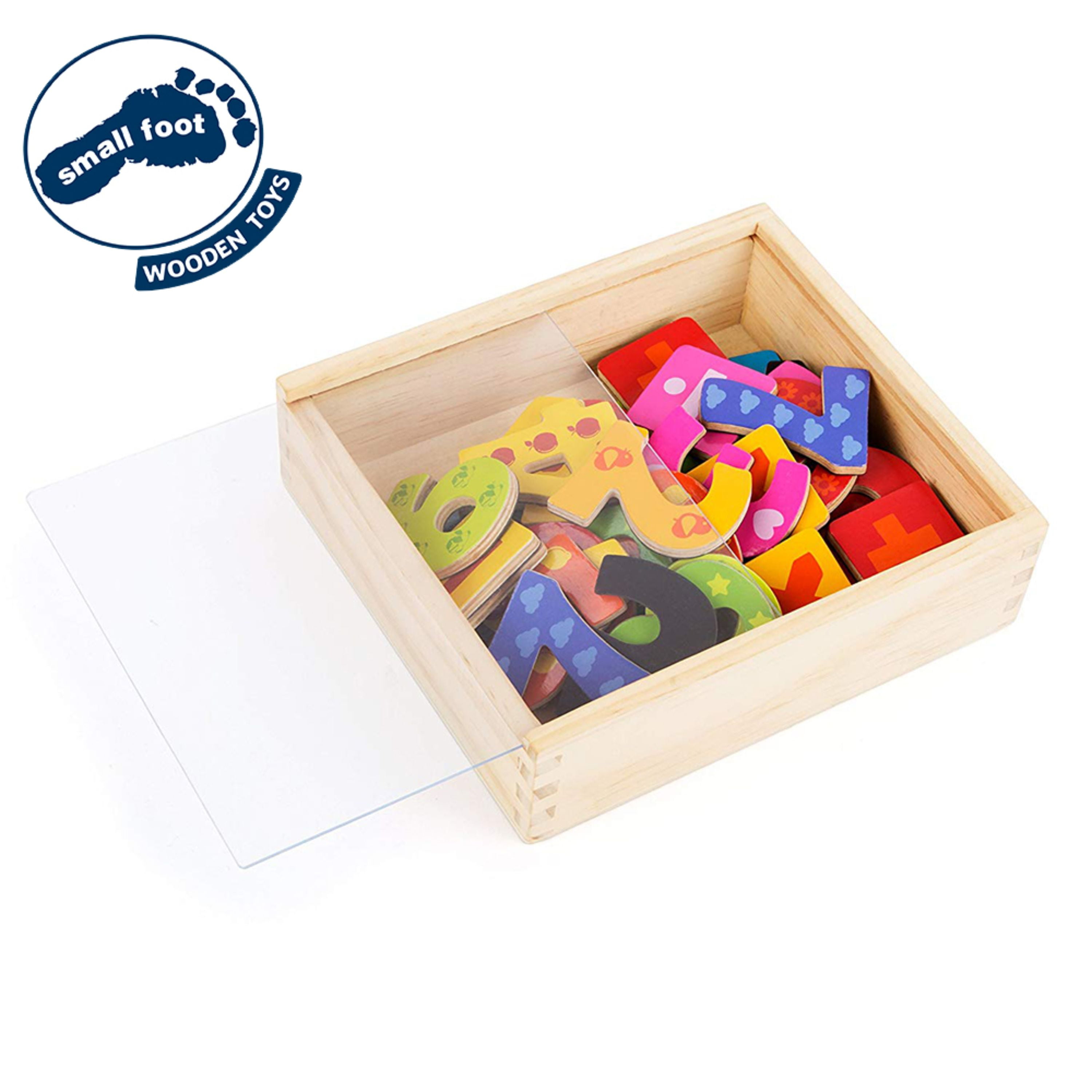 Small Foot Wooden Toys - Colorful Wooden Magnetic Numbers In Travel Box