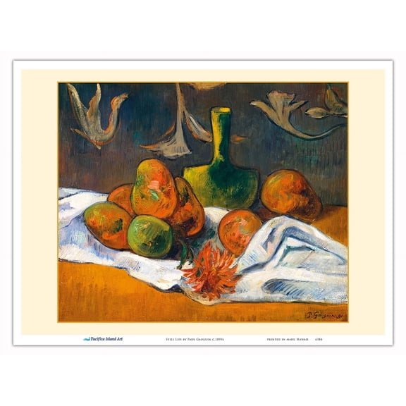 Still Life - From an Original Color Painting by Paul Gauguin c.1890s - Master Art Print (Unframed) 9in x 12in