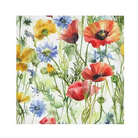 

Napkin Satin Napkin 20*20Inchx4 Kitchen Towel Dinner Plate Towel Decorative Towel Napkin Tea Towel Suitable For Kitchen Table Color Watercolor Flowers Seamless