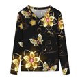 thumbnail image 4 of Camisas Para Mujer Camisetas de Gran Tamaño Manga Larga Moda Casual Cuello en V Cómodo Impreso Top Camiseta Blusa Odeerbi ODB135586, 4 of 4