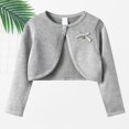 thumbnail image 2 of UACY Girls Long Sleeve Bolero Cardigan, Soft Knit Shrug Sweater with Button Front, Perfect for Kids and Toddlers, 2 of 4
