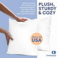 thumbnail image 2 of Continental Bedding Goose Down 25/75 Decorative Pillow Insert, Pack of 2, 22x22 Size, 2 of 9
