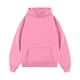 thumbnail image 4 of Gibobby Sudadera para Hombre Sudadera con capucha de forro polar para hombre mezcla de algodón color liso con cordón(Rosa,M), 4 of 5