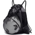 thumbnail image 1 of Bolsa de fútbol con cordón para niños, Mochila de Baloncesto Plegable, Bolsa de Gimnasio, Mochila Deportiva con Bolsa de Malla de Bola Desmontable para Voleibol, Béisbol, Yoga,, 1 of 5