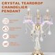 thumbnail image 2 of Uxcell Paquete de 12 Prismas de Lluvia de Cristal, 78 mm Reemplazo de Candelabro Gota de Hielo Colgante para Lámpara [Morado], 2 of 6