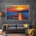 thumbnail image 3 of wall26 Framed Canvas Wall Art for Living Room, Bedroom Vibrant Sea Sunset Painting Canvas Prints for Home Decoration Ready to Hang - 24x36 inches, 3 of 4