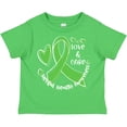 thumbnail image 3 of Inktastic Love and Care Mental Health Awareness Green Ribbon Boys or Girls Toddler T-Shirt, 3 of 5