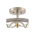 thumbnail image 5 of Franklin Iron Works Salima Rustic Farmhouse Ceiling Light Semi Flush Mount 16" Wide Brushed Nickel Gray Wood 3-Light LED for Bedroom Living Room House, 5 of 11