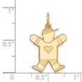 thumbnail image 2 of FJC Finejewelers 14k Yellow Gold Kid Charm 15 x 25mm Themed Boy Jumping, 2 of 5