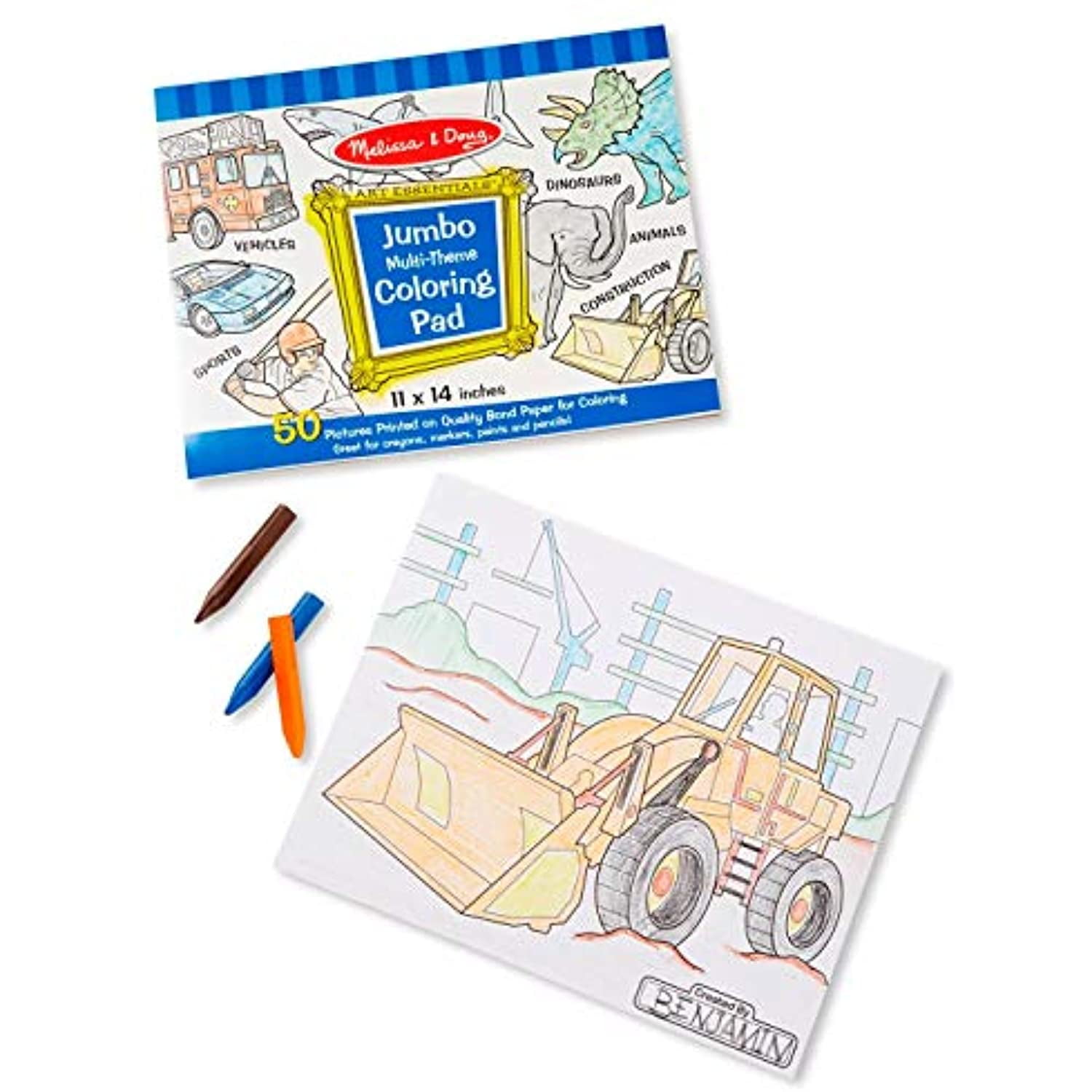 jumbo animal coloring pad