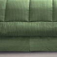 thumbnail image 3 of DNG Creations 1 Piece Box Stitched Striped Pattern Comforter 100% Egyptian Cotton Quilt Cover 800 TC All Season 550 GSM ( Oversized Queen Size ) Stripe Moss Colour, 3 of 5