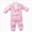 D334-Pink, variant on Newborn Baby Cotton Bodysuit Long-Sleeve Unisex Babies Clothing Newborn Knotted Sleeping Bag Fetal Hat Set Baby Comfortable And Breathable Pajamas 0-3M
