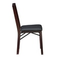 thumbnail image 5 of Linon Triena Mission Back Vinyl Folding Dining Chair in Espresso (Set of Two), 5 of 15