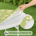 thumbnail image 5 of Spring Round Tablecloth with Daisy Print and Elastic Edge, Lightweight Water-Resistant Polyester Cover, Fits 44-52 Inch Table for Indoor Dining or Patio, 5 of 7