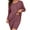 Burgundy, variant on Chiclily Soft & Comfy Lounge Sets for Women Light Gray M Ribbed Knit Long Sleeve Top and Biker Shorts 2 Piece Loungewear Pajamas Set