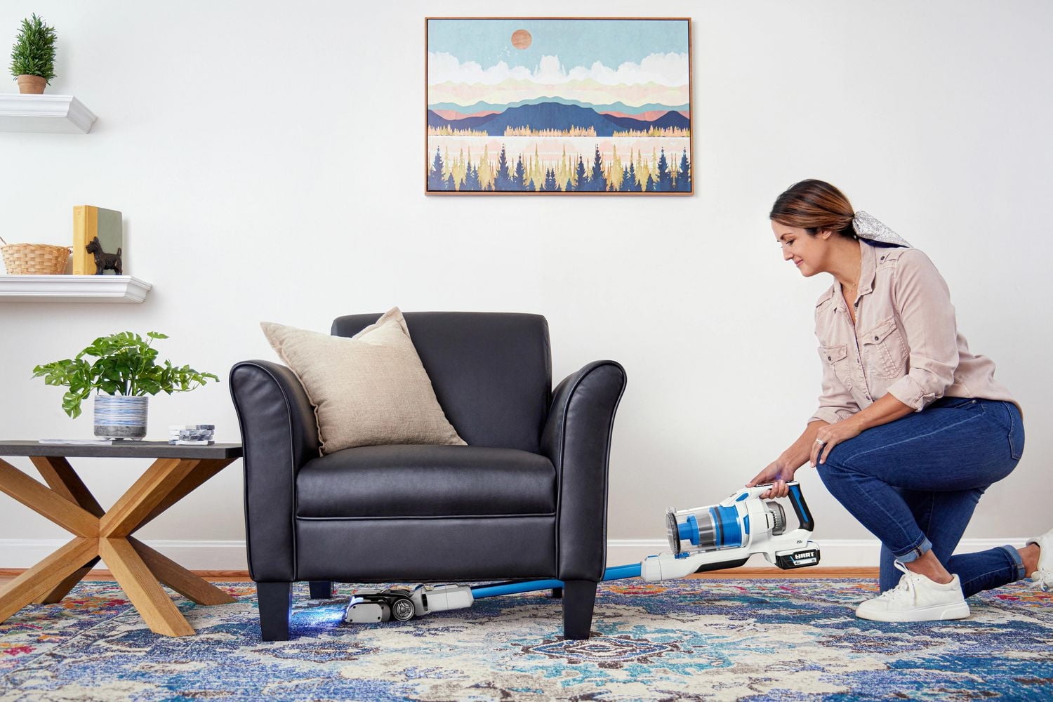 HART Ensemble aspirateur balai vertical sans fil 20-Volt avec moteur sans balai