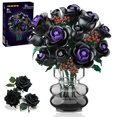 thumbnail image 1 of Set de construcción HOGOKIDS, ramo de flores con 15 rosas negras, 330 unidades, 1 of 9