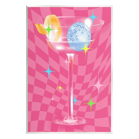 Stupell Industries Groovy Cocktail Pattern Food & Beverage Painting Unframed Art Print Wall Art, 10 x 15