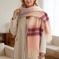 thumbnail image 2 of PMVFHDE Winter Fashion Scarf Thick Warm Shawl Wrap For Women And Men Soft Cozy Accessory Pink, 2 of 8