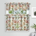 thumbnail image 2 of Vintage Floral Farmhouse Curtains 36 Inch Short - 3 Panel Boho Country Set with Rustic Wildflowers, Rod Pocket, 2 of 4