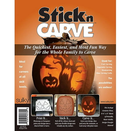Sulky Stick'n Carve Water-Soluble Fabric, 8-1/2" x 11", 3 Pack