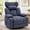 Blue, variant on LLappuil Chenille Recliner Chair, 360° Swivel Reclining Chair with Detachable Adjustable Neck Pillow, Manual Nursery Glider Rocker Recliner Chair for Living Room Orange