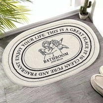 Bobasndm Black White Bathroom Rugs Soft Absorbent Cute Bath Mat for Bathroom Floor, Machine Washable Non-Slip Bath Rug for Shower Toilet Tub, Bathroom Decor Plush Bathmat Carpets