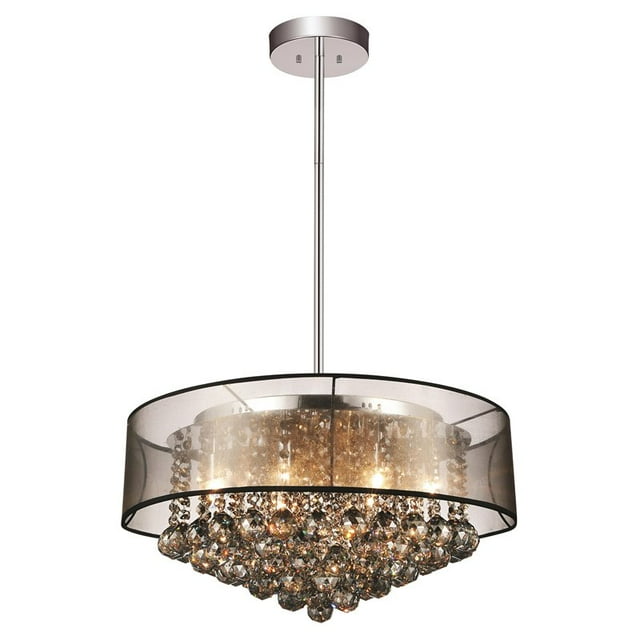 CWI Lighting Radiant 12 Light Drum Shade Chandelier With Chrome Finish
