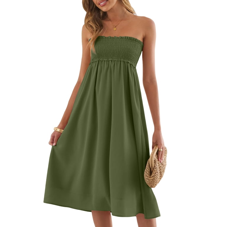 dreamers midi dress green floral Seven Wonders Brontie Halter boho lace wedding dress main image 1