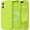 fluorescent green, variant on Premium silicone case, soft microfiber lining, shockproof, for iPhone 16e/17e 6.1",calke green