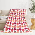 thumbnail image 4 of Yibo Strawberry with Cute Flowers, Fruit Vegetables Christmas Blanket, Ultral Soft Fleece Blanket for Girls and Boys, Foods Blanket Used for Bed, Couch, Chairs for Pets/Toddler, 4 of 9