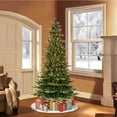 thumbnail image 3 of 9 ft Pre-lit Slim Aspen Fir Tree 700 UL Clear Incandescent Lights On/Off Foot Pedal, 3 of 5