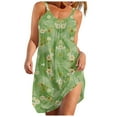 thumbnail image 2 of Plus Size Summer Dresses Sundress Women Sleeveless Spaghetti Strap Double Plain Shift Dress, 2 of 6