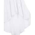 thumbnail image 6 of Nyeemya Kids Girls One Shoulder Long Sleeve Dance Crop Tops with Chiffon Skirt Set White 14, 6 of 7
