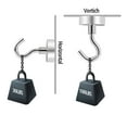 thumbnail image 2 of YasTant 4Pcs Strong Magnet Hooks for Hanging Heavy Duty, 100lb Heavy Duty Strong Neodymium Magnetic Hooks for Home, RV Car, Workplace Vertical Hanging, 2 of 7