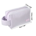 thumbnail image 2 of Faux Leather Makeup Bag Large Makeup Bag Make Up Brush Organizer Bag Toiletry Bag for Women Purple, 2 of 6