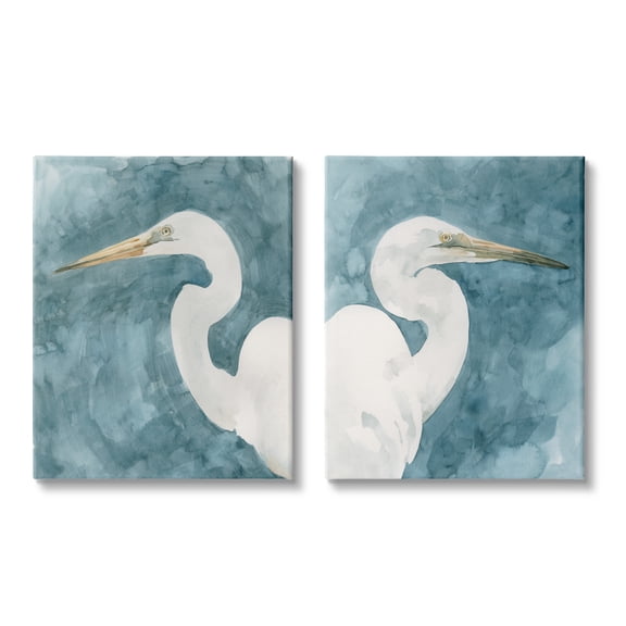 Stupell Indtries Nautical Cranes Bird Portraits Abstract Blue Sky,24 x 30,Design by Emma Caroline