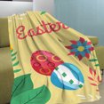 thumbnail image 5 of HongHeng Easter Eggs Throw Blanket, Cute Soft Ligtweight Blanket, Durable Cozy Anti-Pilling Flannel Fleece Blanket for Baby Kids Girls Gift Home Decor 27x39 in, 5 of 7