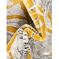 thumbnail image 7 of Unique Loom Blossom Collection Area Rug - Montego (7' 10" Square Yellow/Ivory), 7 of 7