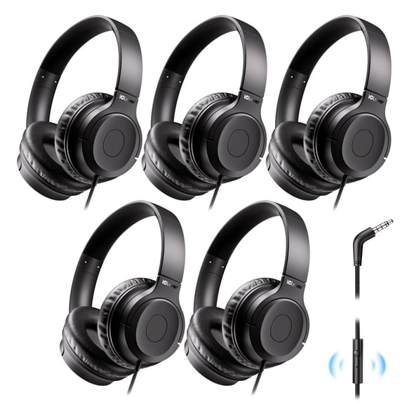 Auriculares iClever para niños, paquete de 5 unidades, 85 dBA, volumen limitado