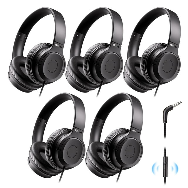 Auriculares iClever para niños, paquete de 5 unidades, 85 dBA, volumen limitado