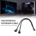 thumbnail image 4 of Cable divisor CPU Ventilador de caja Extensión de 4 pines Y 4 pines a 3/4 pines Negro PC Hugtrwg Para estrenar, 4 of 7